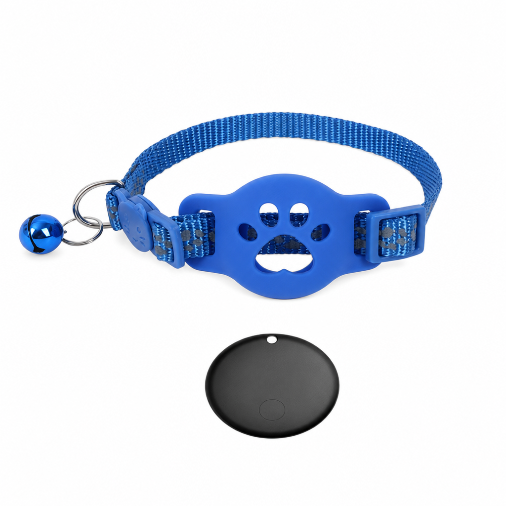 Reflective Cat Collar with Waterproof Smart Pet Tracker Locator