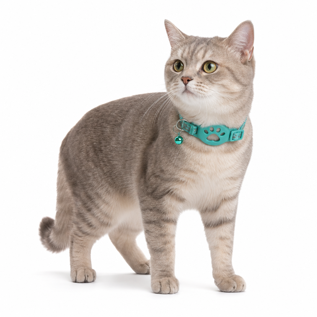 Reflective Cat Collar with Waterproof Smart Pet Tracker Locator