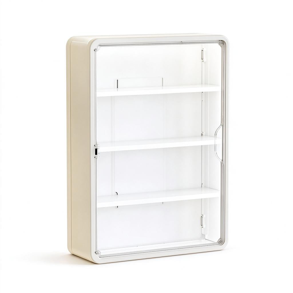 Wall Mounted Clear Action Figure Display Case and Storage Organizer with Two Shelves